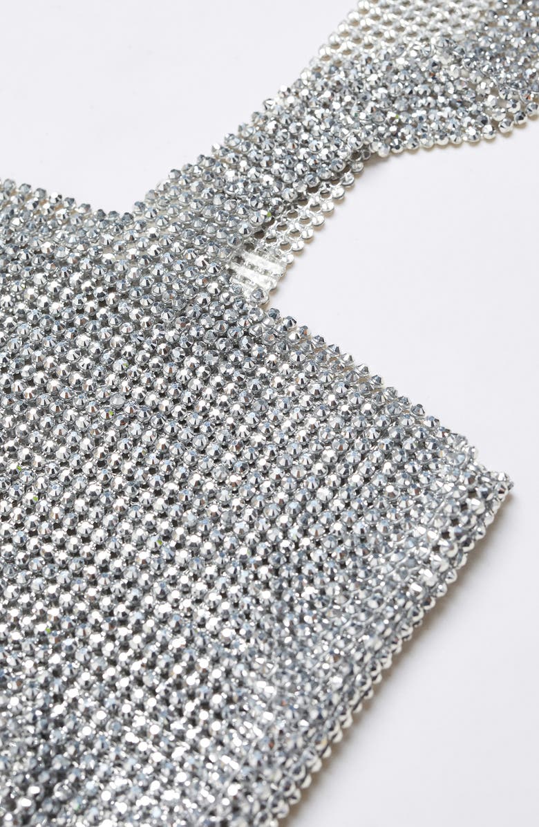 MANGO Rhinestone Mesh Crop Tank, Alternate, color, 
