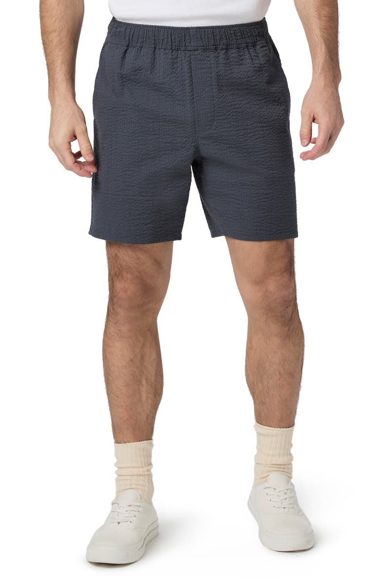 PAIGE Teague Cotton Seersucker Shorts, Main, color, 