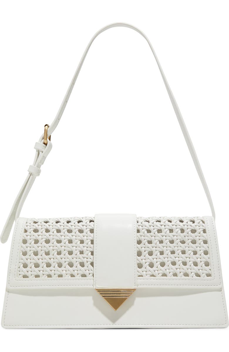 ALDO Zenith Faux Leather Shoulder Bag, Main, color, Open White