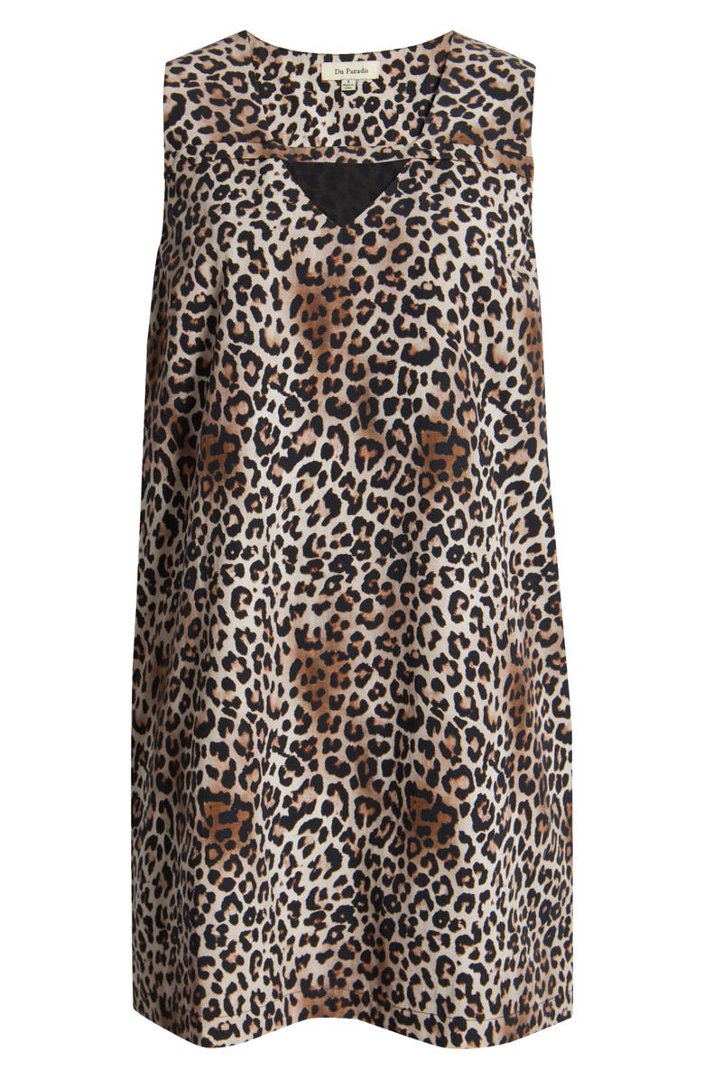Du Paradis Heather Shift Minidress, Alternate, color, Leopard