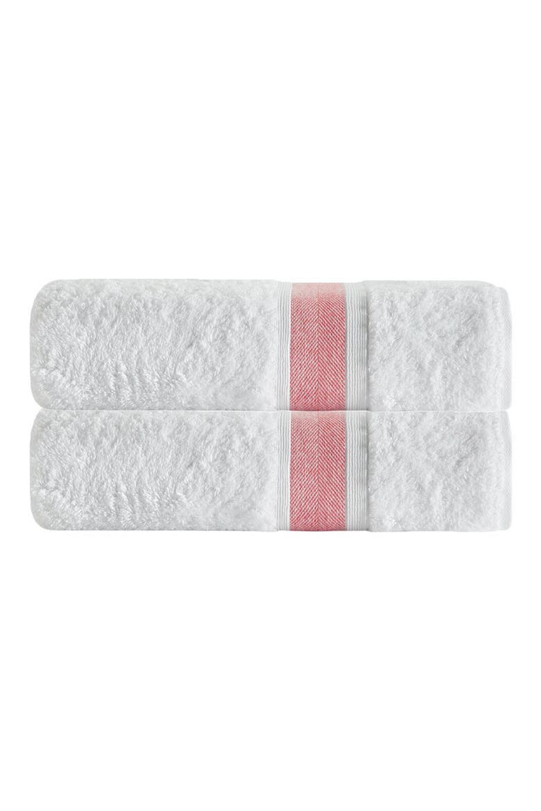 Unique 2-Piece Turkish Cotton Bath Towels, Main, color, SALMON