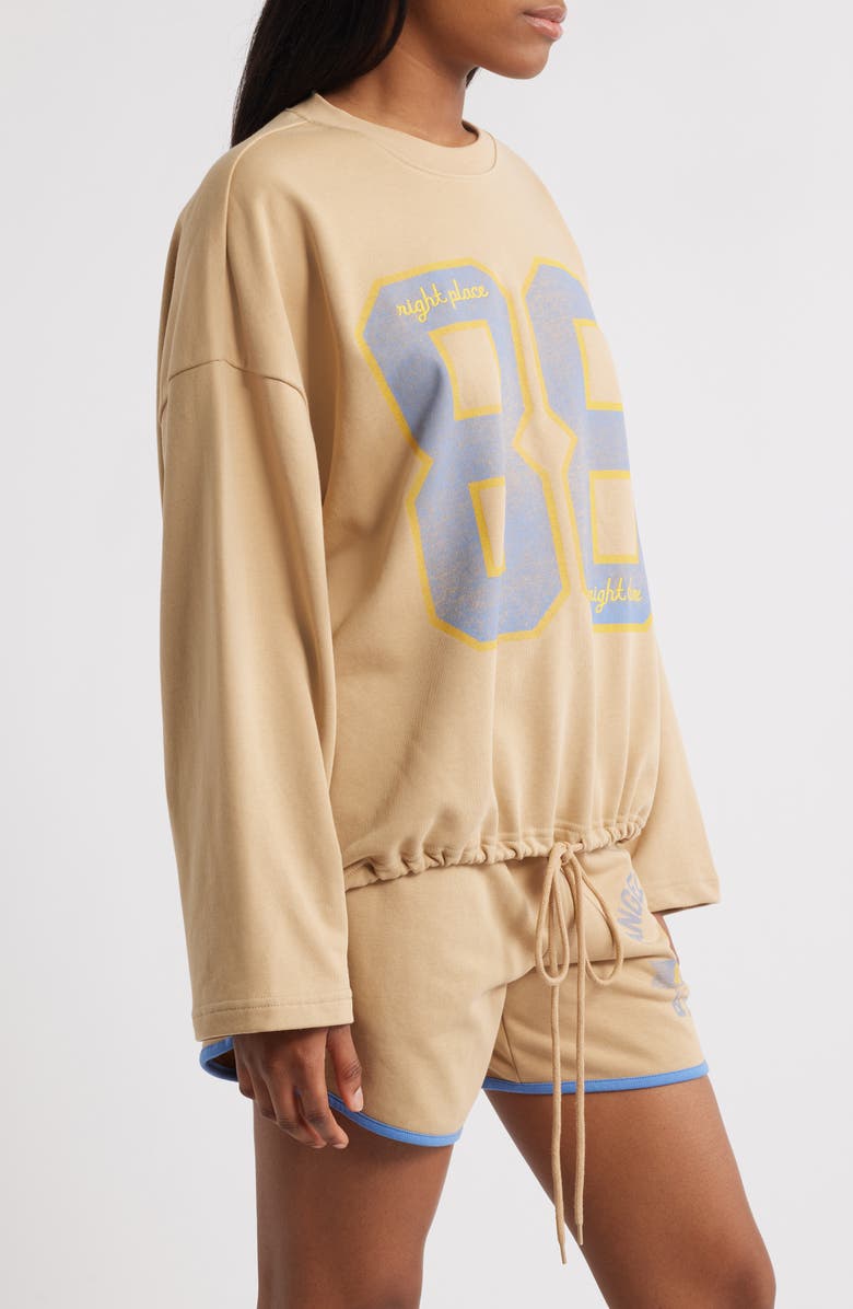 THE MAYFAIR GROUP Angel Track Sweatshirt, Alternate, color, Tan