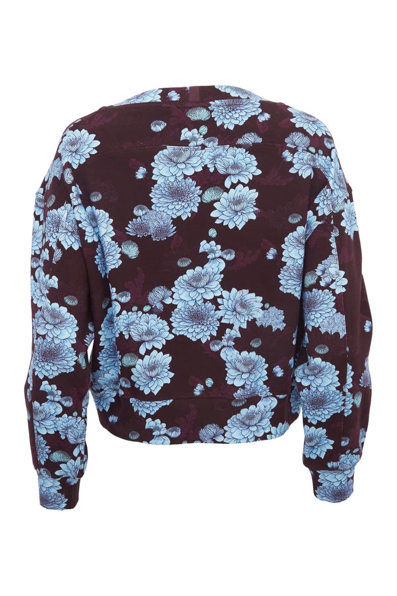 Clara Oversized Brushed Knit Sweatshirt, Alternate, color, Serious Floral Plum