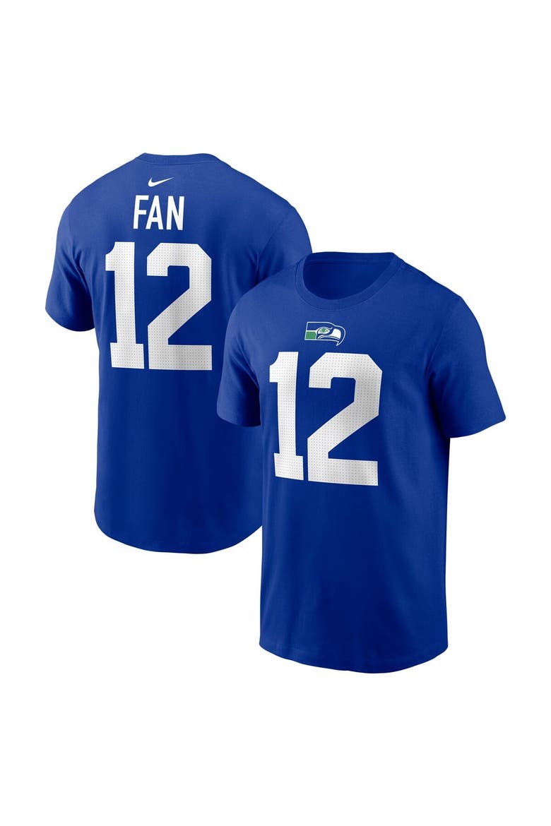 Men's Nike 12s Royal Seattle Seahawks Player Name & Number T-Shirt, Main, color, Royal