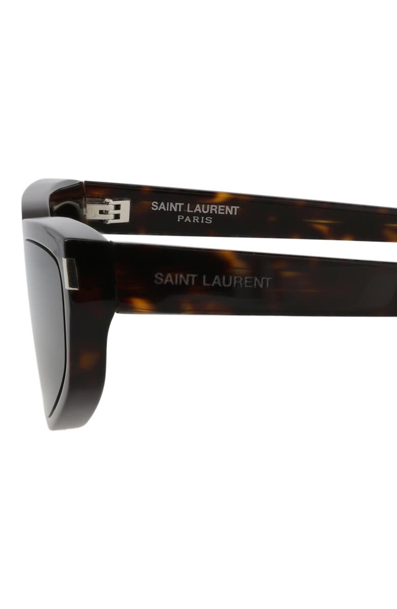 Saint Laurent 61mm Cat Eye Sunglasses, Alternate, color, Havana Havana Green