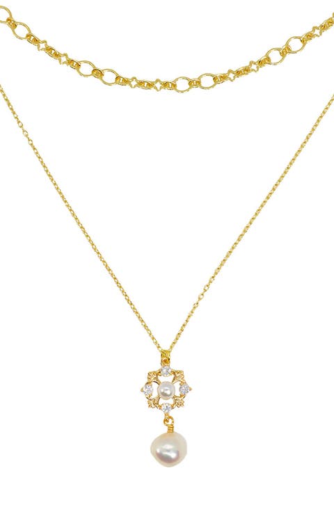 Royal Baroque Pearl Double Layer Necklace