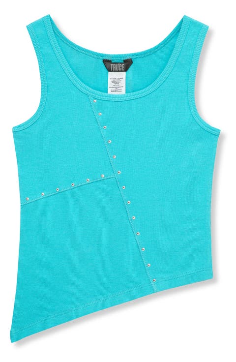 Kids' Rib Stud Accent Cotton Tank (Big Kid)