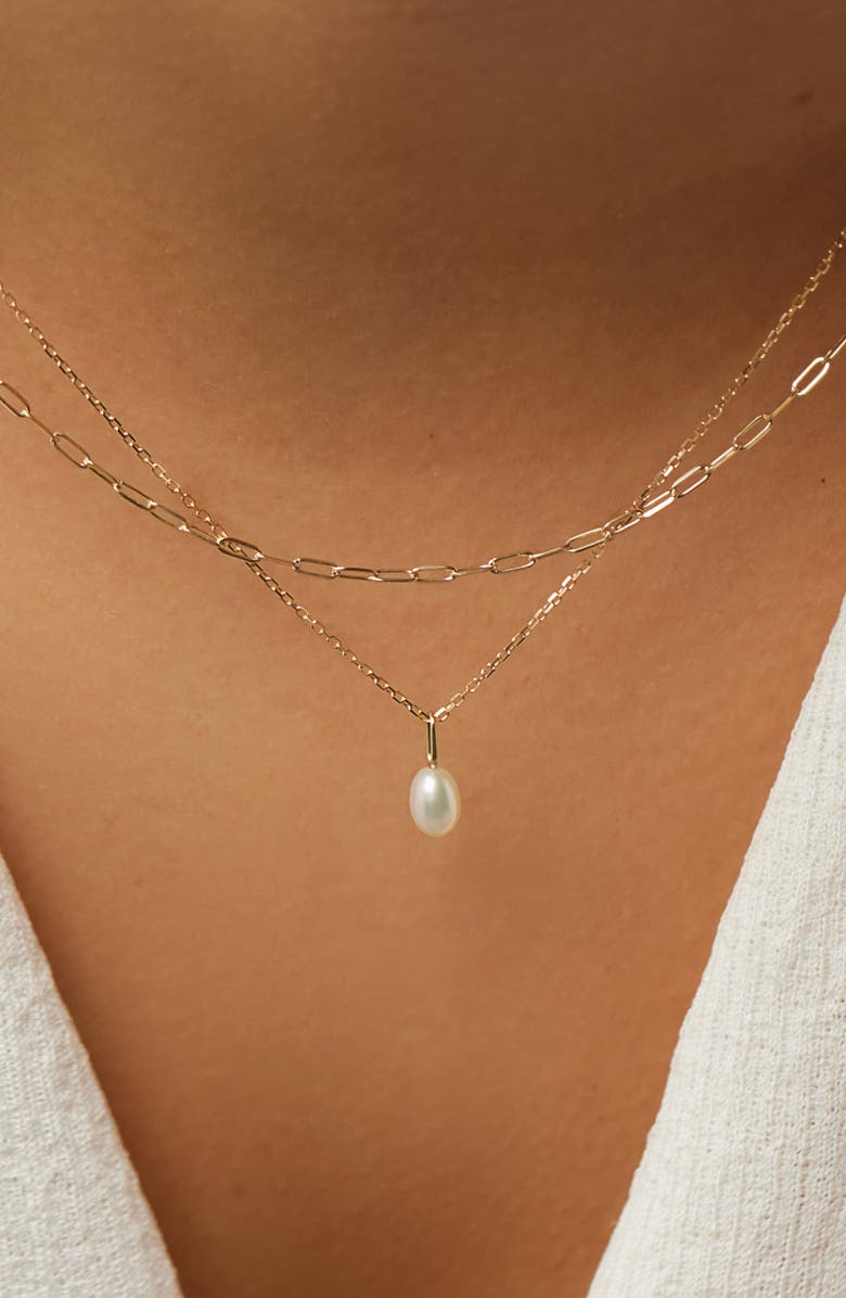 Ana Luisa Layered Necklace - Gold Pearl Layers Set, Alternate, color, 