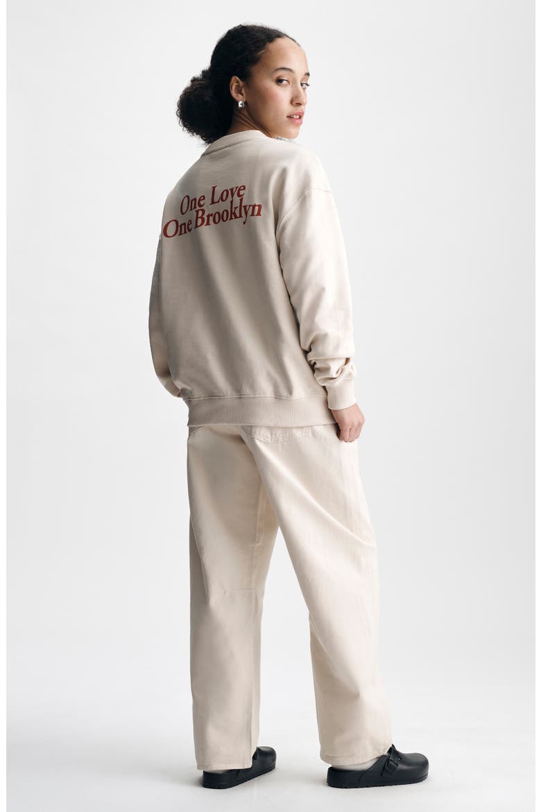 Oversize Graphic Sweatshirt, Alternate, color, SANDSHELL