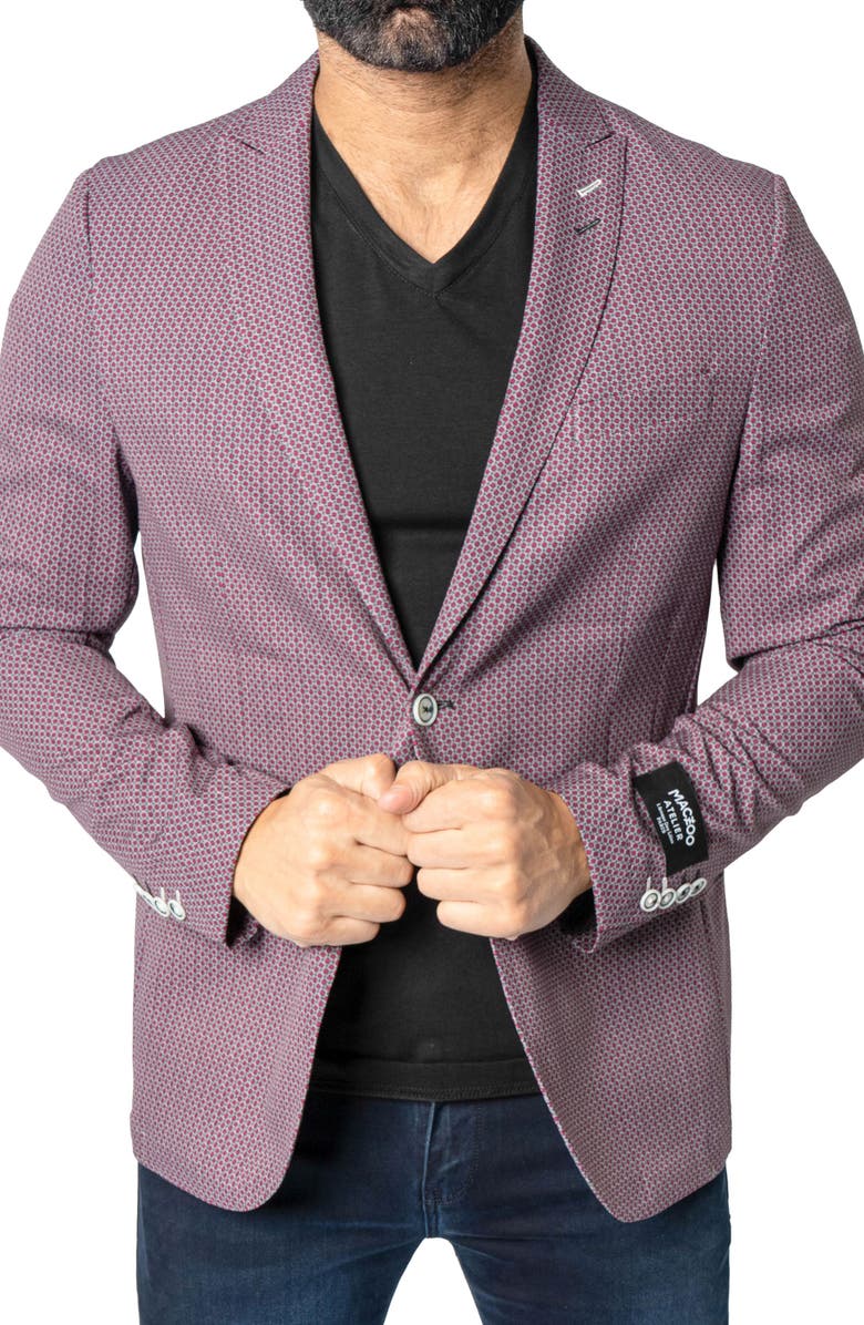 Maceoo Unconstructed French Rubies Red Blazer, Alternate, color, Red