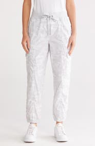 DKNY Ribbed Drawstring Waist Cargo Joggers