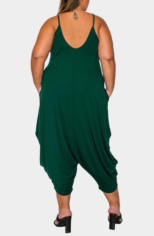 L I V D Quinn Pocket Balloon Leg Jumpsuit In Green