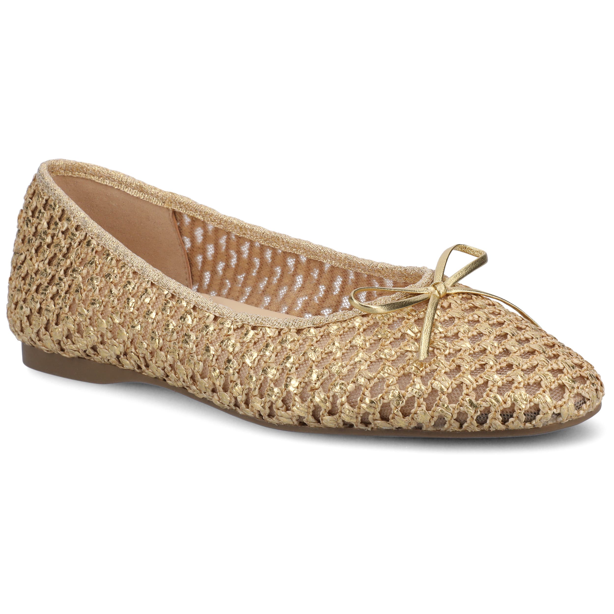 Birdies The Songbird Flat, Main, color, Gold Openweave