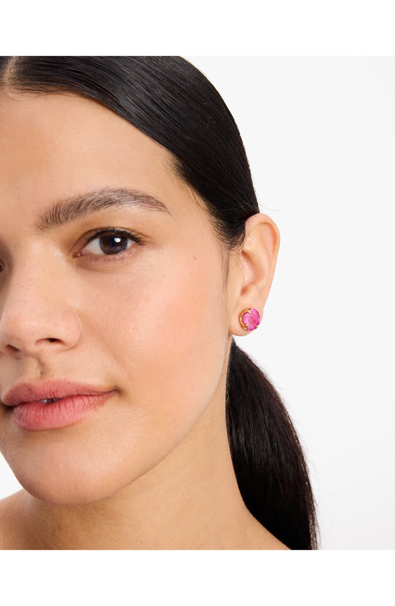 Kate Spade New York pop of joy cubic zirconia stud earrings, Alternate, color, Fuchsia.