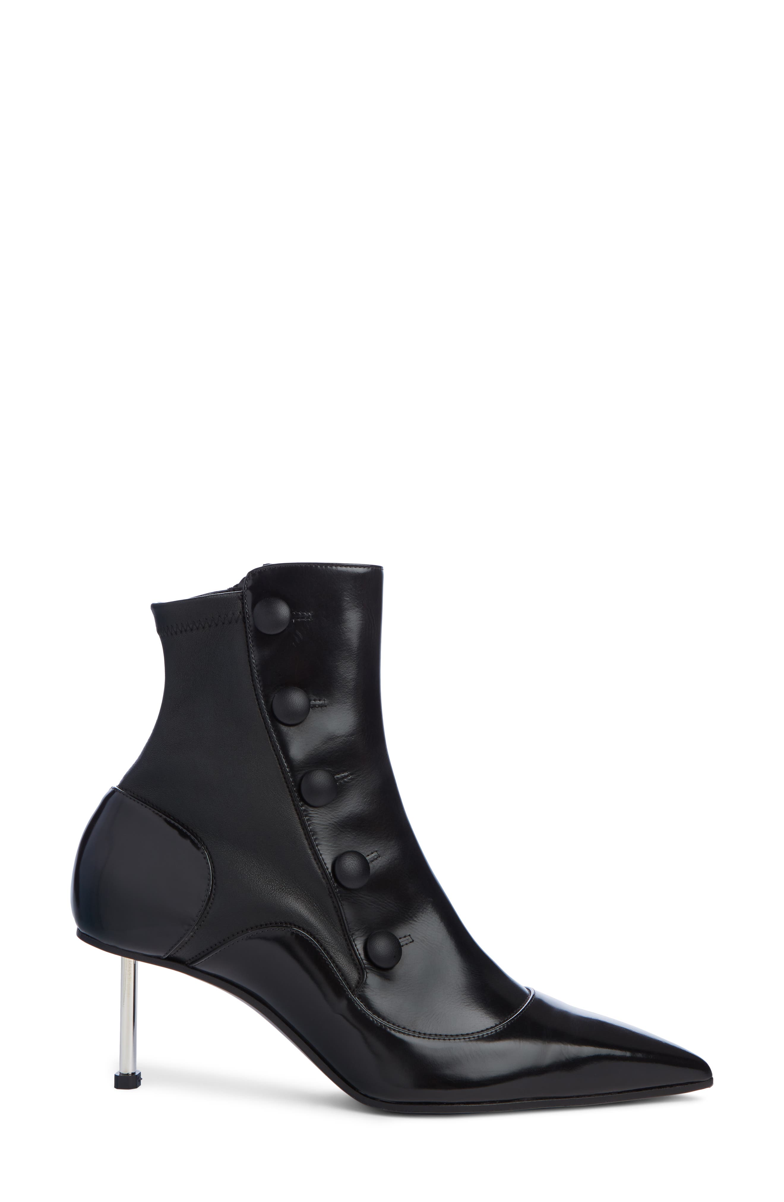 Alexander McQueen Button Up Bootie, Alternate, color, BLACK
