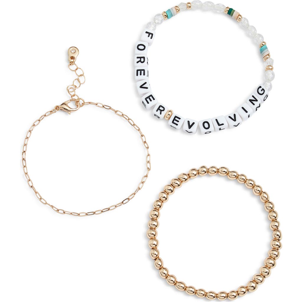Bp. Set Of 3 Assorted Bracelets In Gold Multi