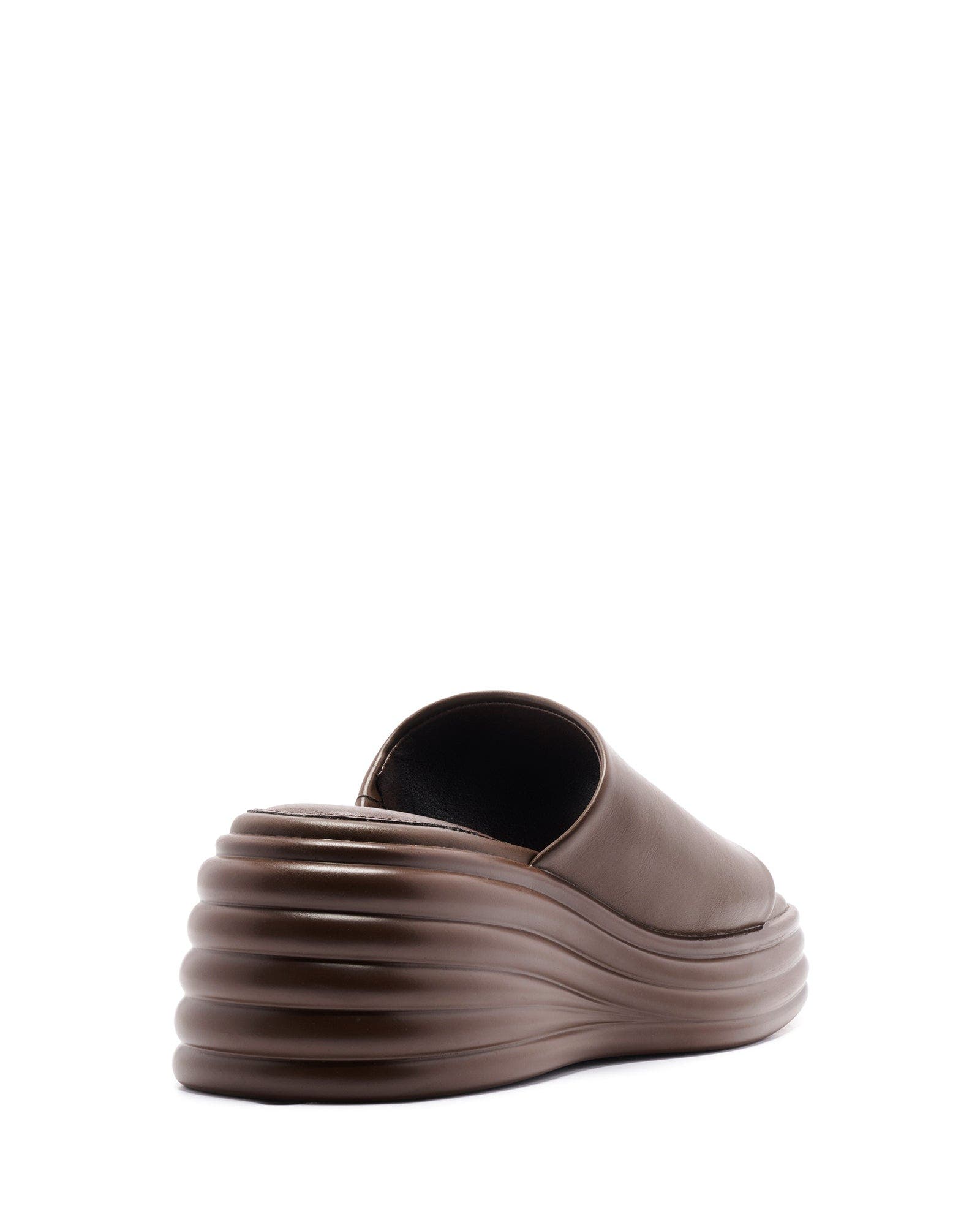 FLAUNT square toe Wedge Sandal, Alternate, color, Chocolate Smooth Pu