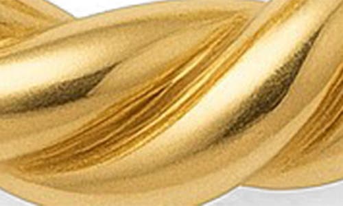 Gabi Rielle 14k Gold Plated Sterling Silver Twisted Hoop Earrings In Gold