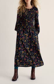 Seasalt Cornwall Meadowsweet Smocked Midi Dress