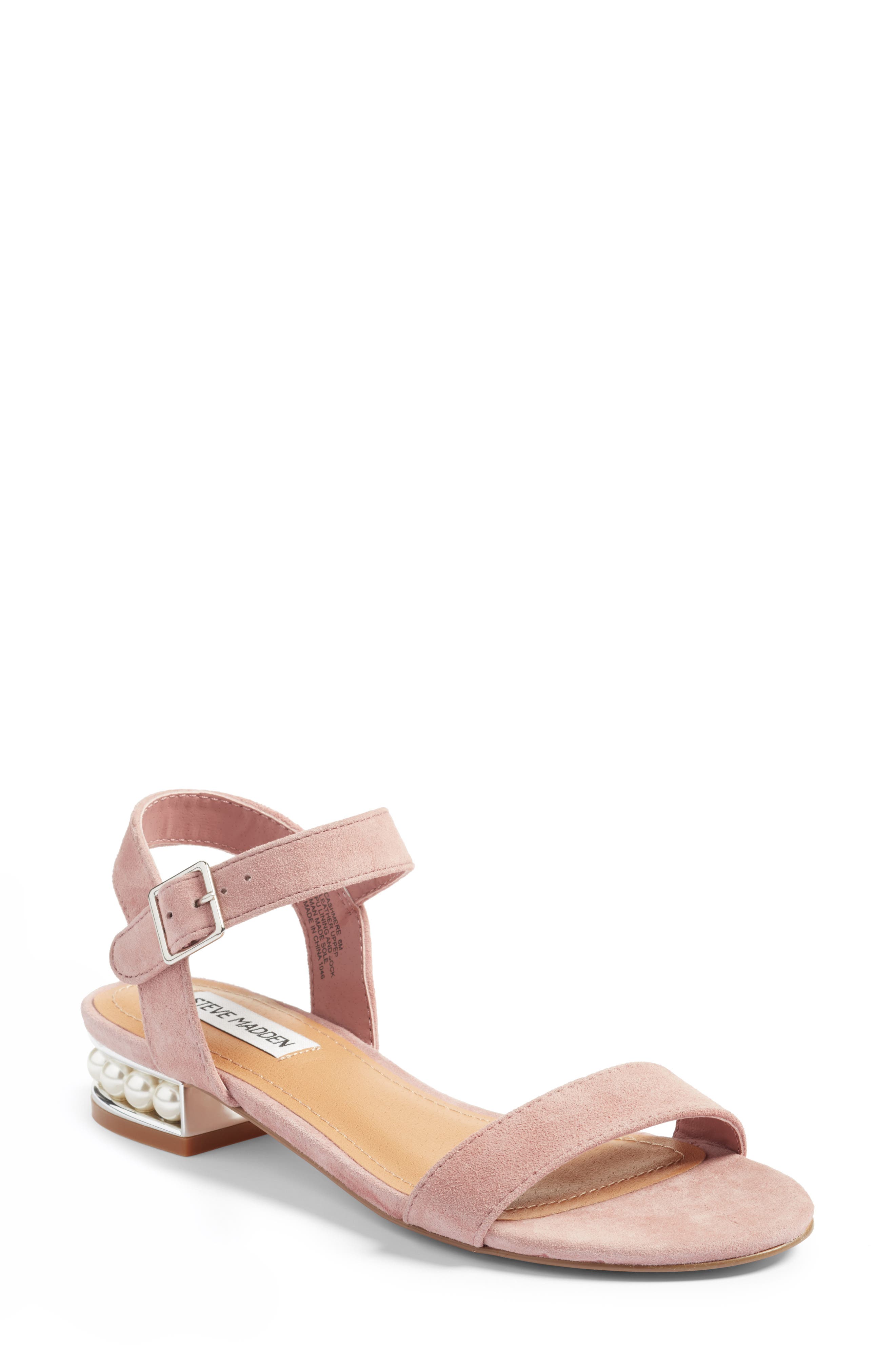 Embellished Sandal, Main, color, MAUVE SUEDE