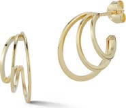 Ember Fine Jewelry 14K Gold Triple Ring Hoop Earrings