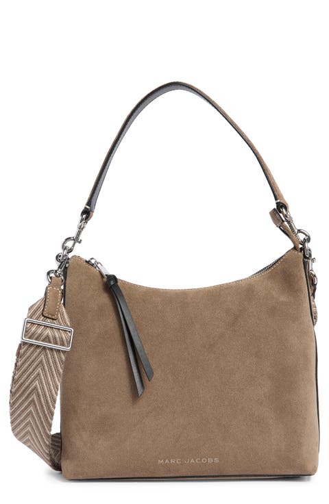 Drifter Suede Leather Large Hobo Bag