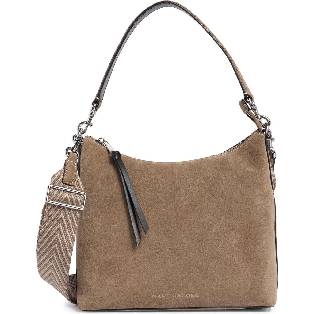 Marc Jacobs Drifter Suede Leather Large Hobo Bag In Brown