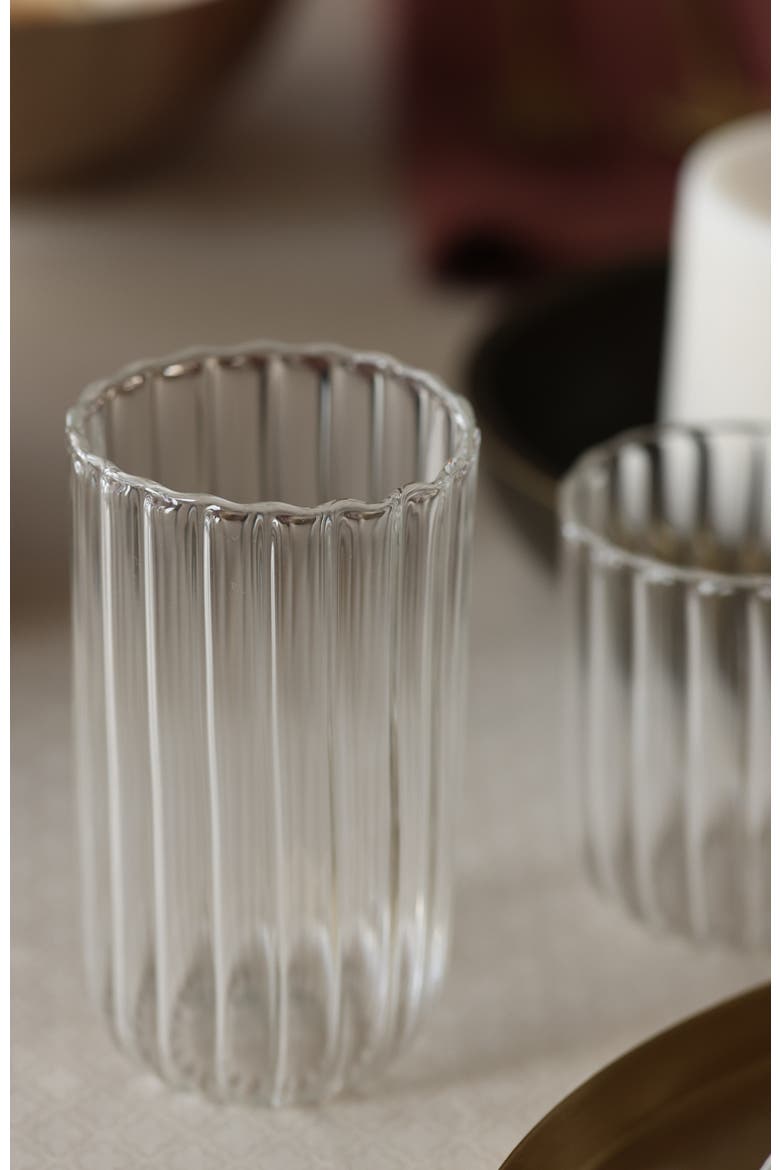 Kira Tall Tumbers - Set of 4, Alternate, color, Clear