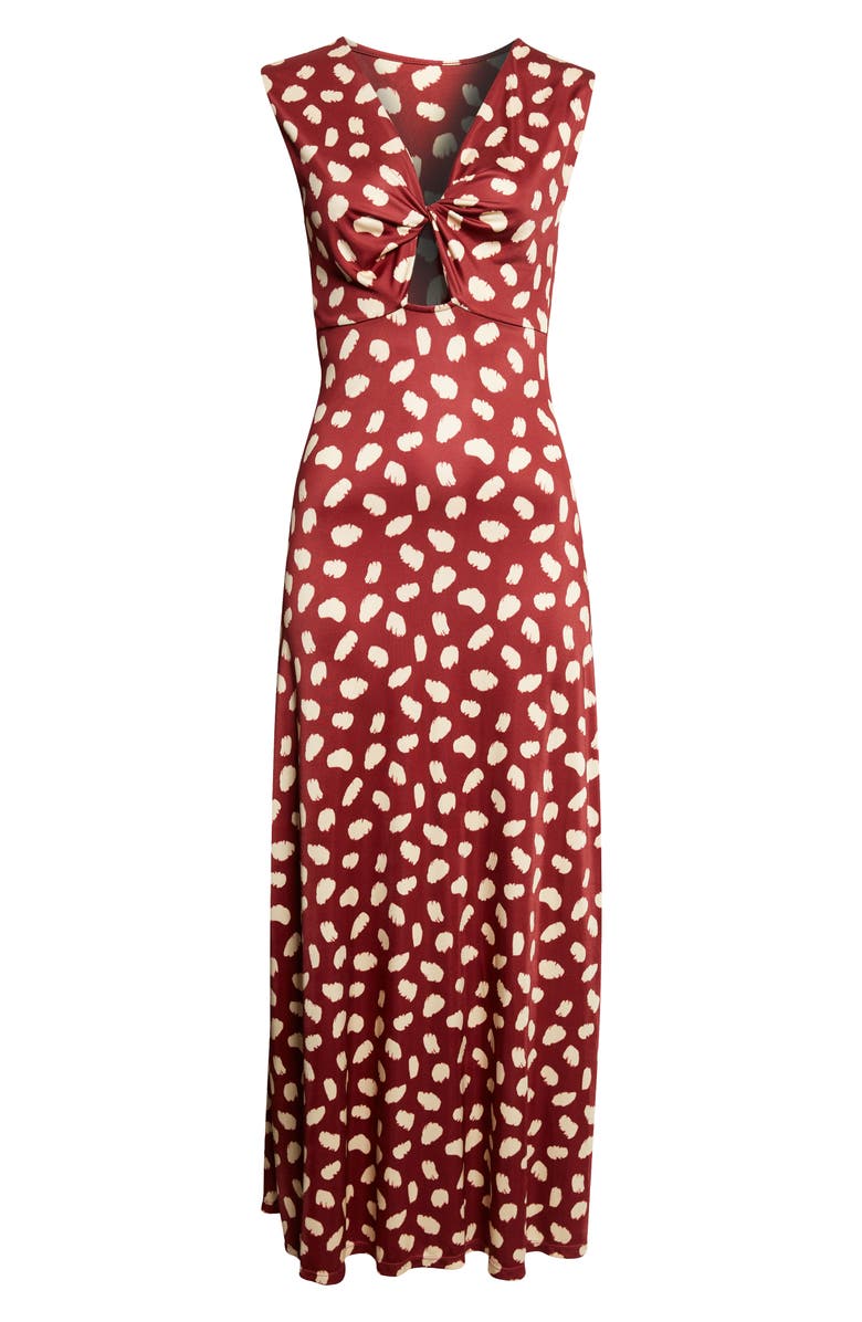 Johanna Ortiz Horizonte Mistico Reversible Print Jersey Maxi Dress, Alternate, color, Cherry / Ecru