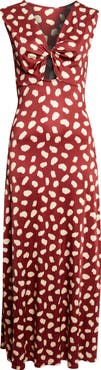 Johanna Ortiz Horizonte Mistico Reversible Print Jersey Maxi Dress