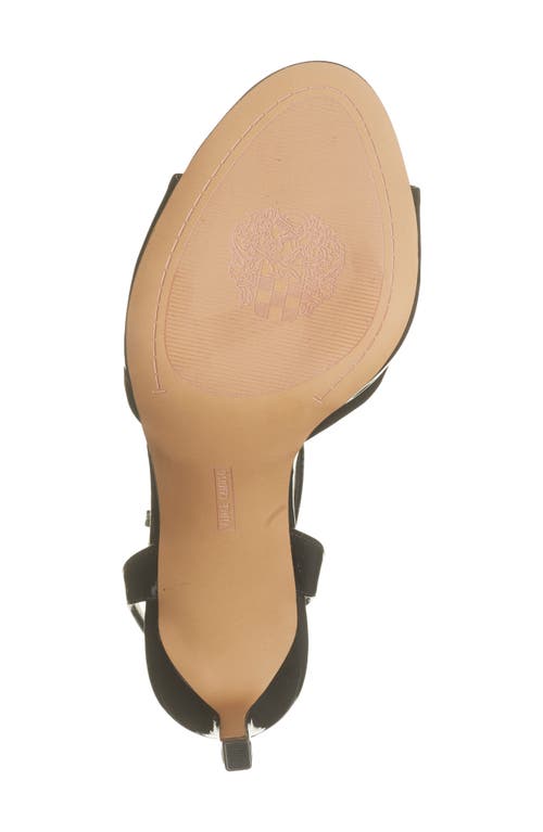 Vince Camuto Arilene Ankle Strap Sandal In Black Patent Pu