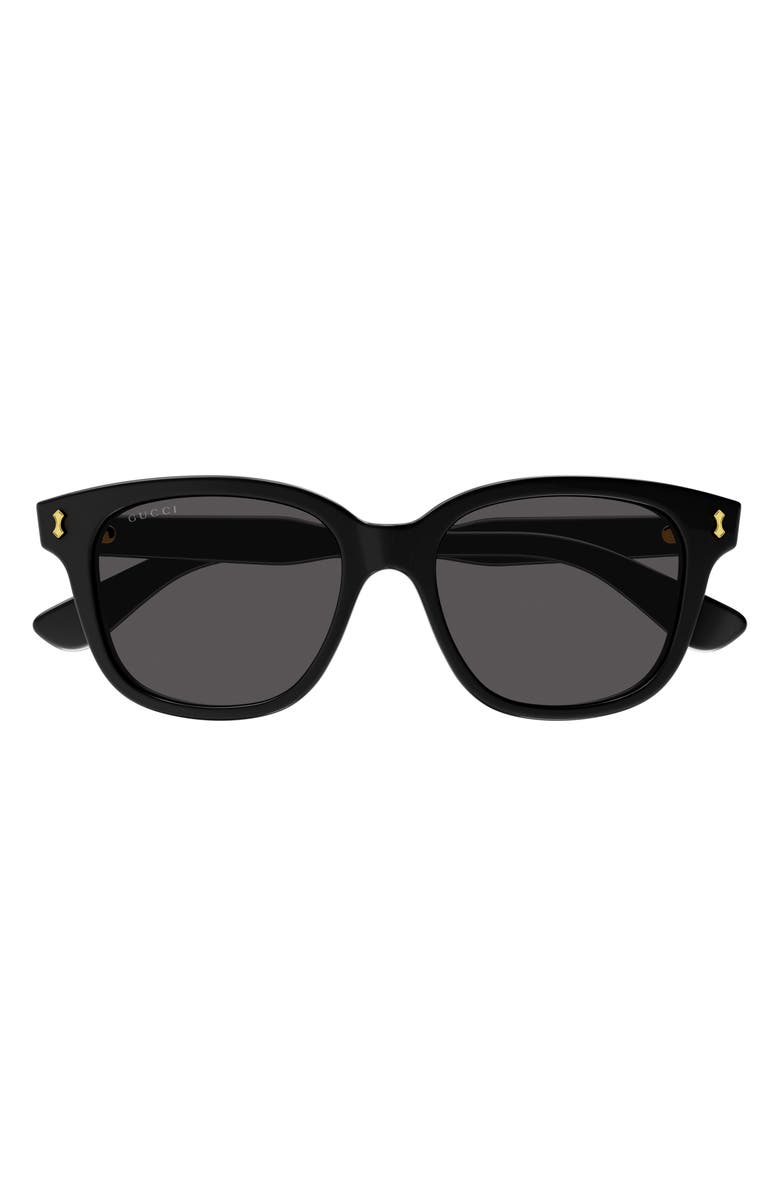 Gucci 52mm Rectangular Sunglasses, Main, color, 