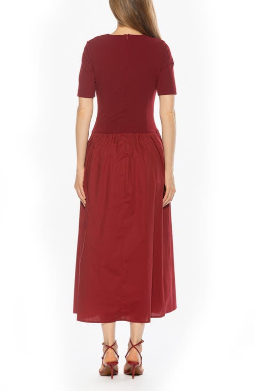Alexia Admor Rowan Crewneck Midi Dress In Brown