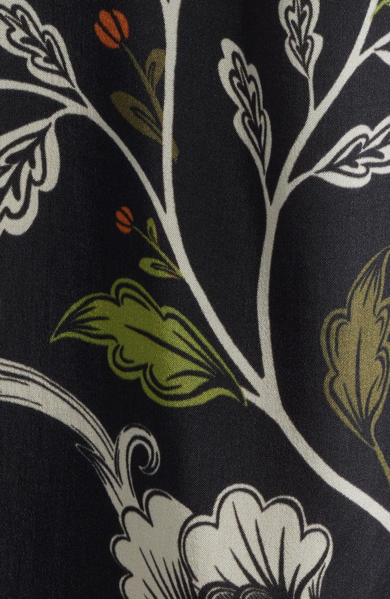 FARM Rio Rococco Floral Straight Leg Pants, Alternate, color, Black