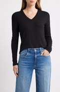 Caslon® Long Sleeve Rib T-Shirt