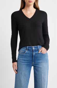 Caslon® Long Sleeve Rib T-Shirt
