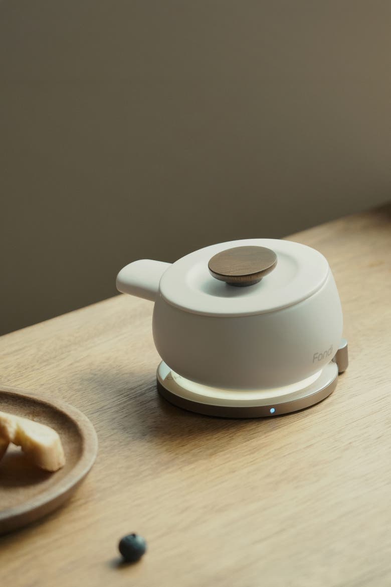 Fondi Self-Heating Fondue Set, Alternate, color, Jasmine White