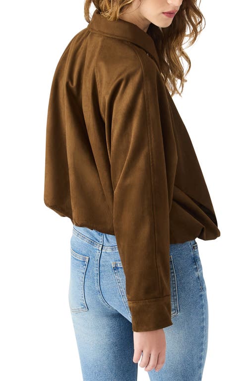 Steve Madden Mackey Faux Suede Jacket In Brown