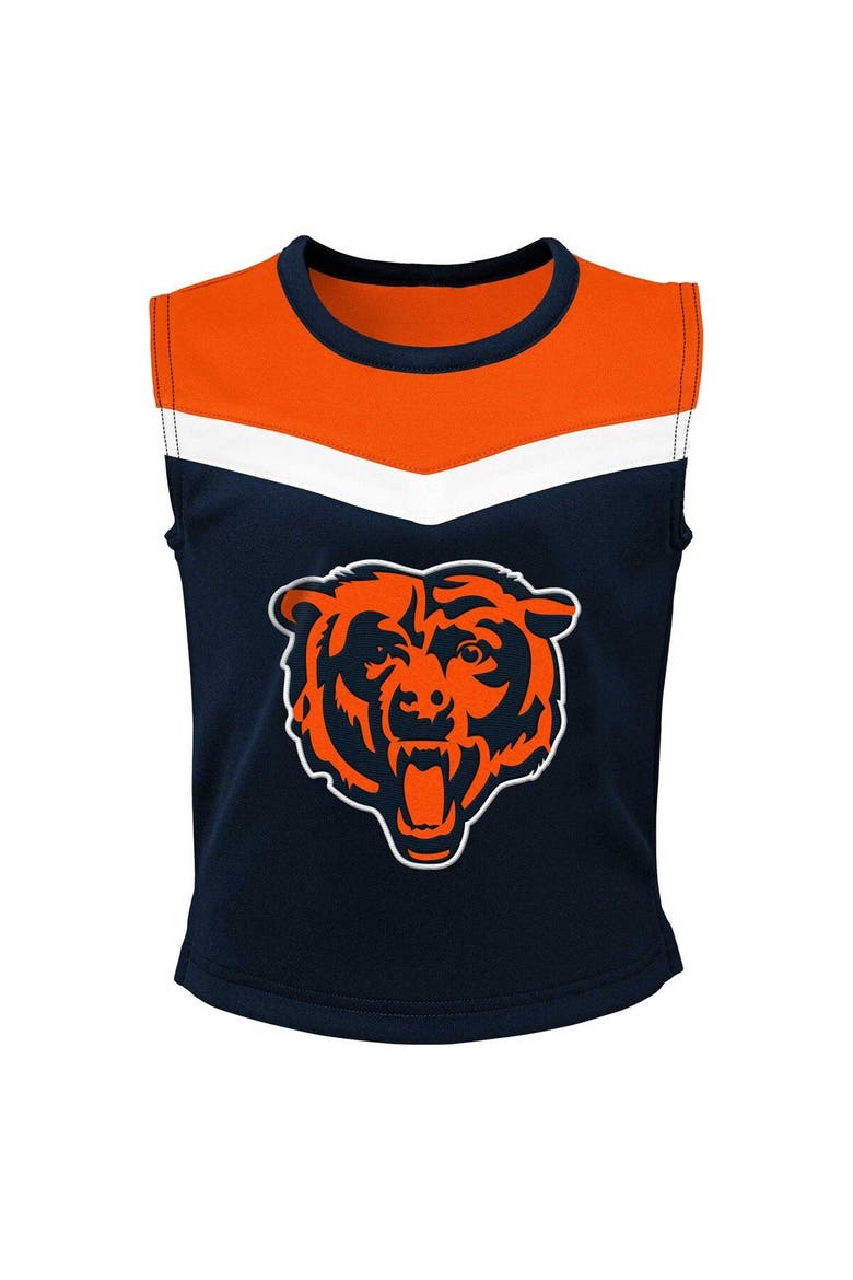 Girls Youth Navy Chicago Bears Spirit Two-Piece Cheerleader Set, Alternate, color, Navy