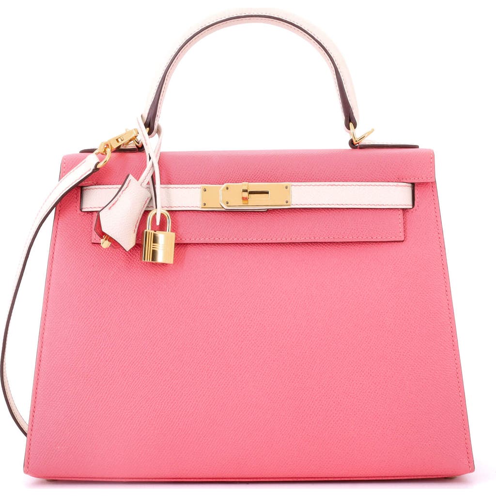 Pre-owned Hermes Hermes Kelly Handbag Bicolor Epsom With Gold Hardware 28
