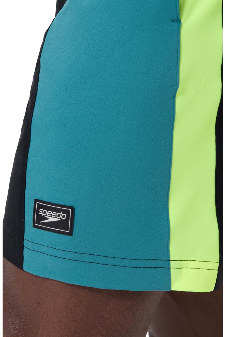 Redondo Edge Colorblock Volley Swim Trunks, Alternate, color, BLACK