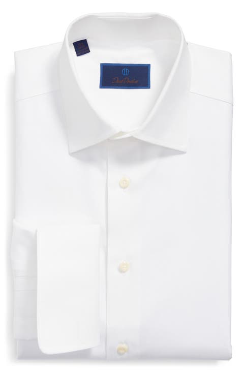Regular Fit Micro Bird's Eye French Cuff Dress Shirt