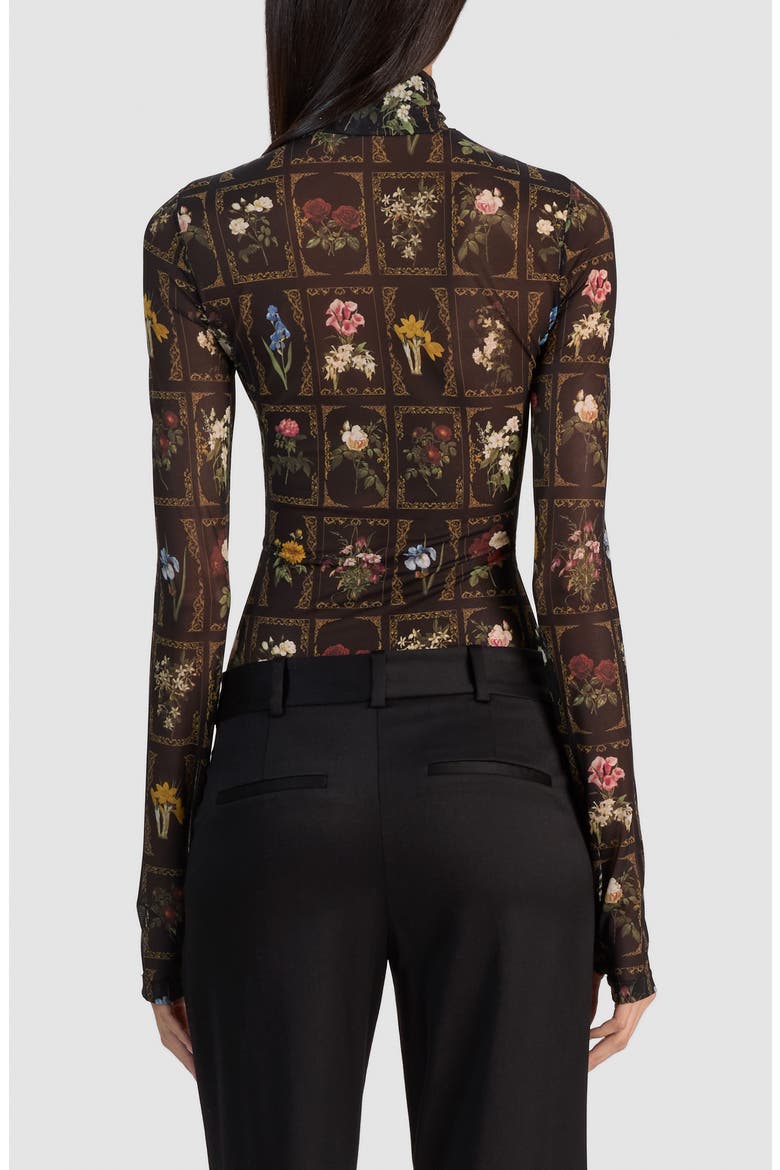 Delaina Printed Turtleneck Top, Alternate, color, GALLERY GARDEN