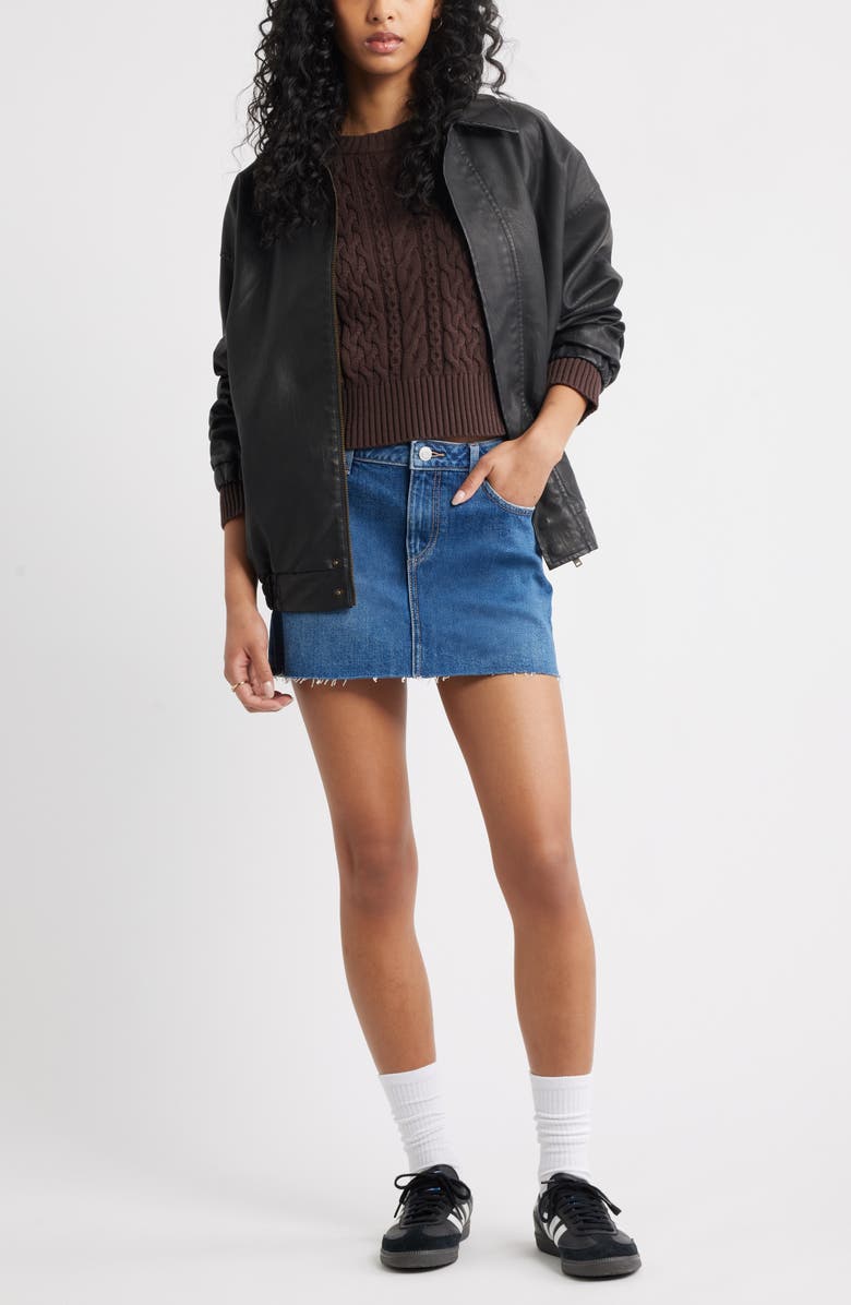 BP. Cable Pullover Sweater, Alternate, color, Brown Coffee