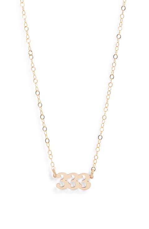 Angel Number Pendant Necklace