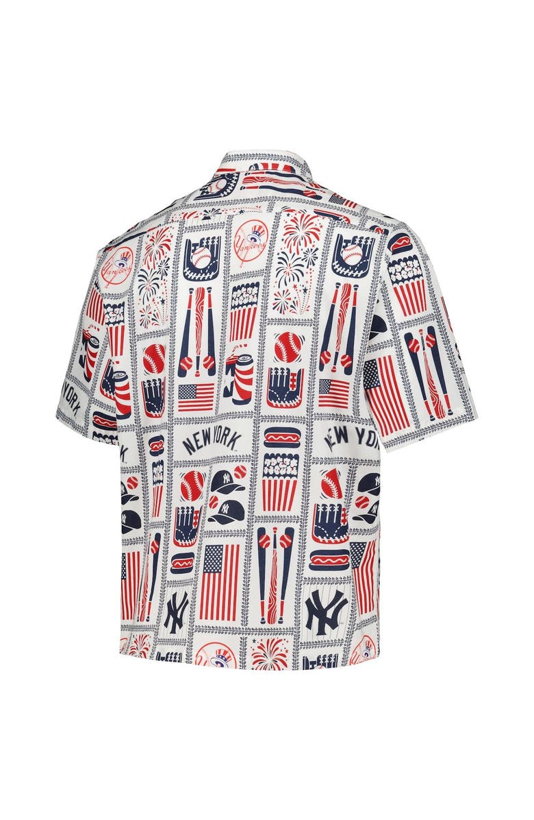 Reyn Spooner Men's Reyn Spooner White New York Yankees Americana Button-Up Shirt, Alternate, color, White