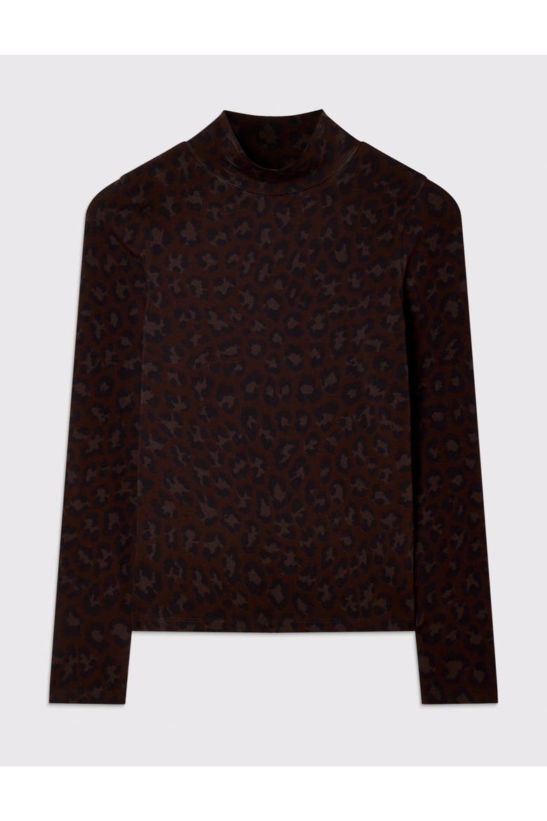 Animal Roll Neck Top, Alternate, color, Leopard Print