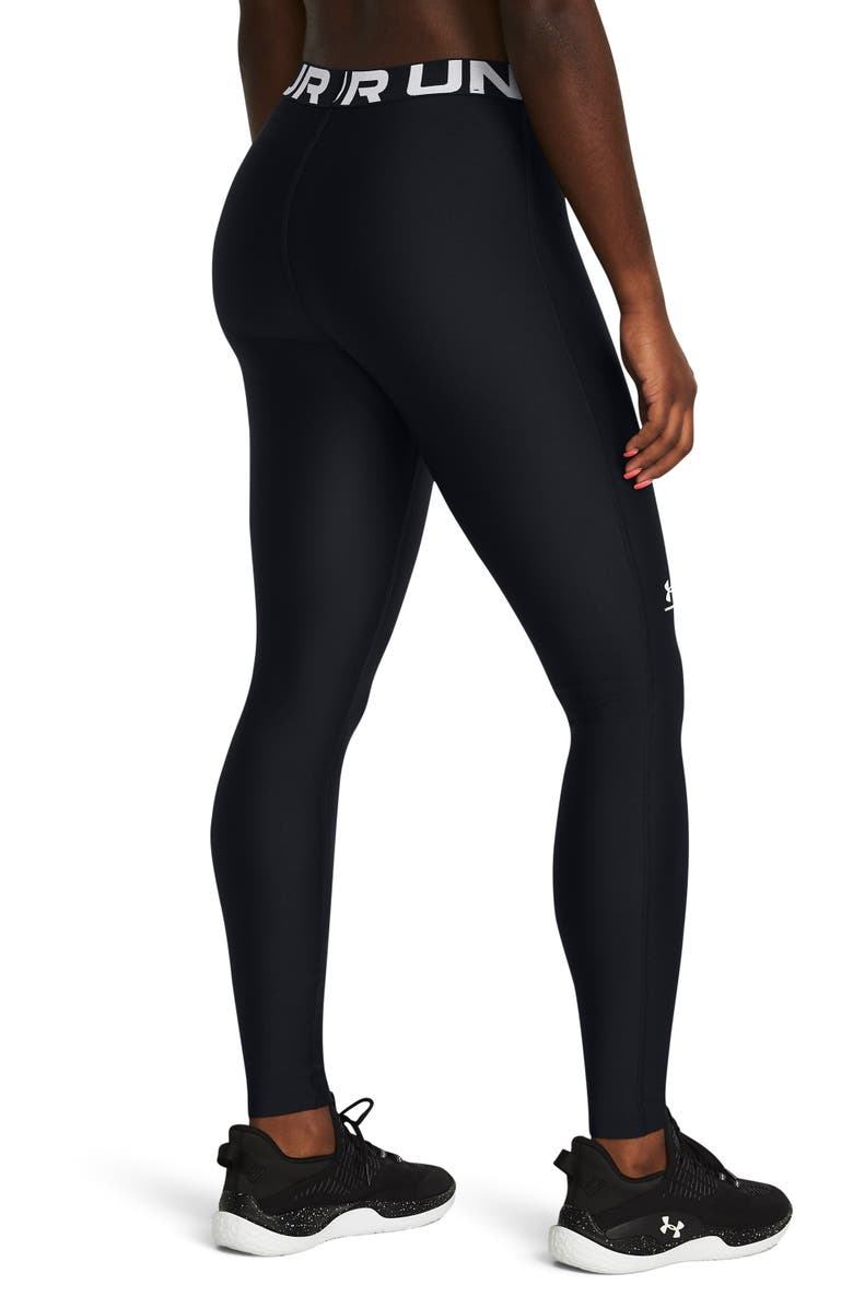 Under Armour HeatGear<sup>®</sup> Leggings, Alternate, color, Black / / White
