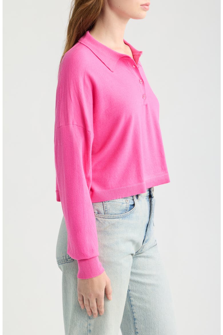 Floyd Polo Sweater, Alternate, color, FUCHSIA