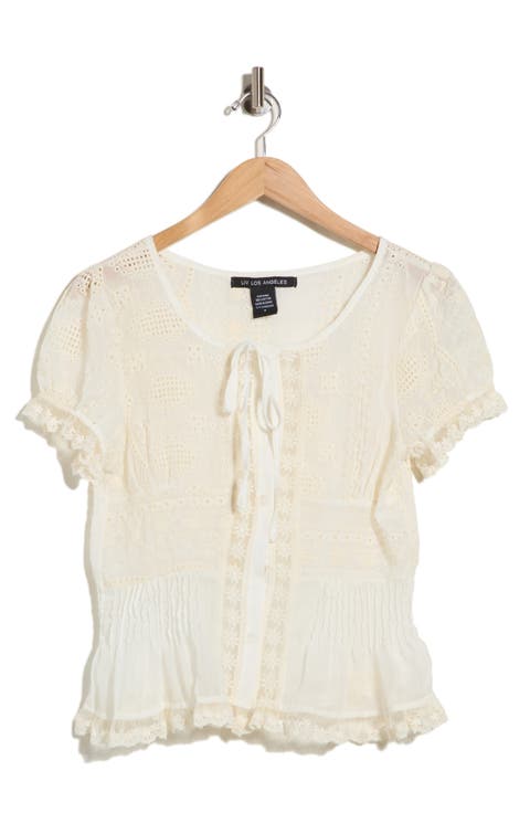 Victorian Eyelet Cotton Top